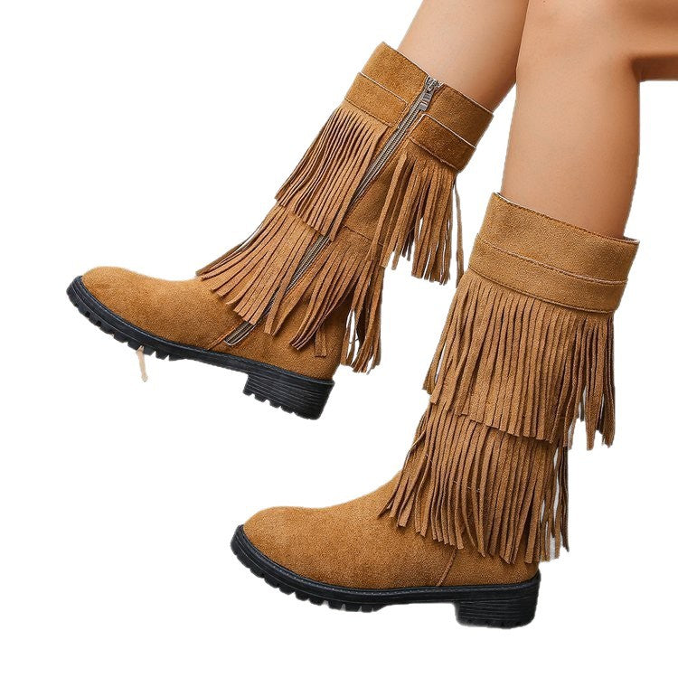New Womens Low Heeled Casual Boots