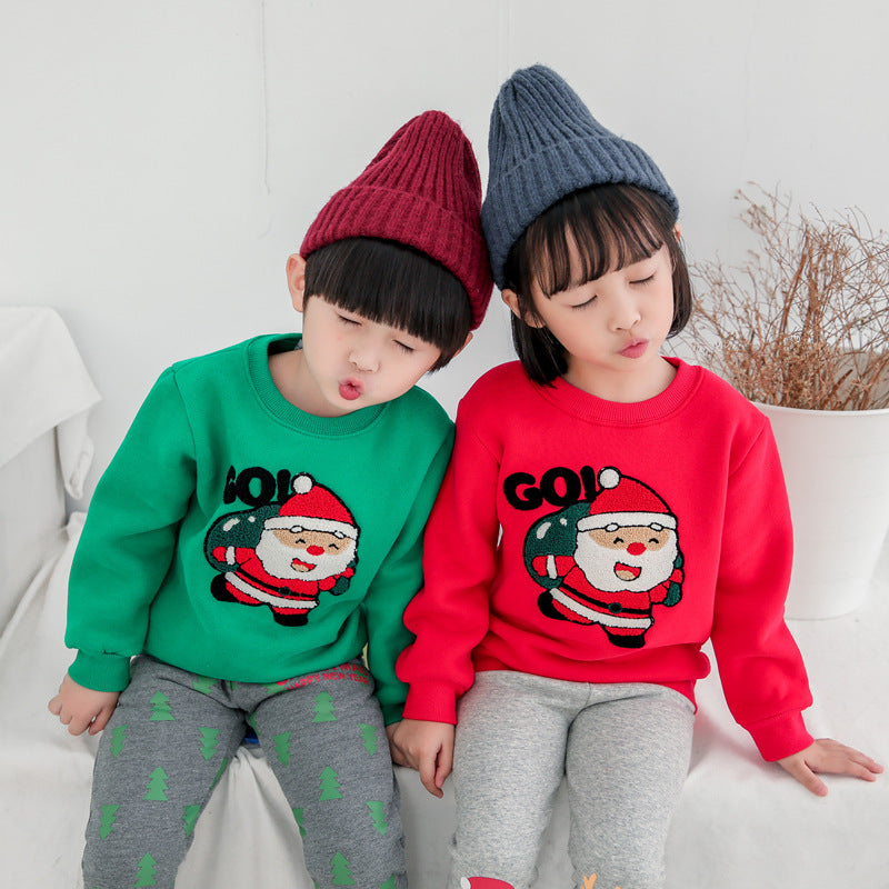 Parent-child Plus Cashmere Round Neck Sweater