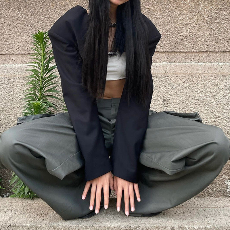High Street Versatile Retro Casual Overalls Female