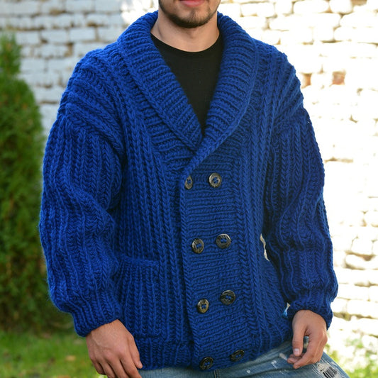 Men's Fashion Thickened Double Breasted Sweater