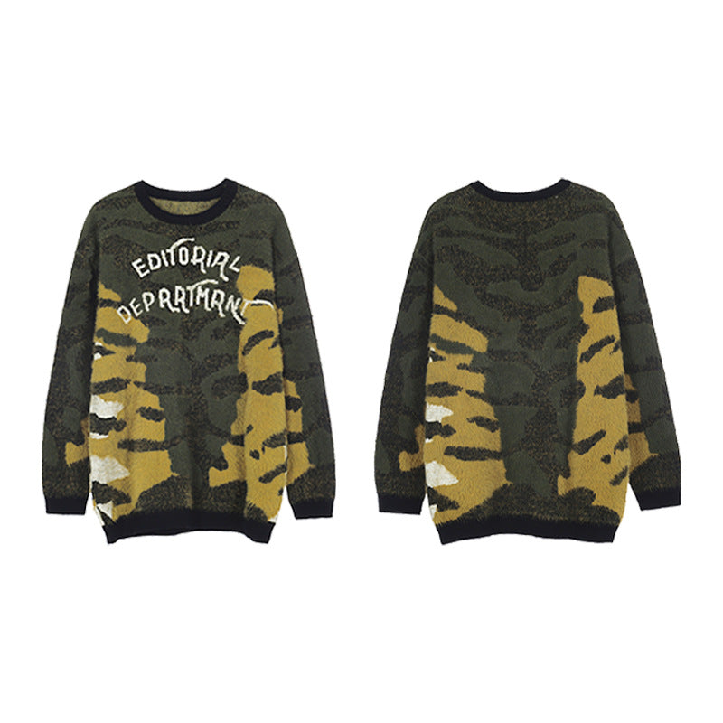 Herre Rundhals Løs Street Trend Sweater