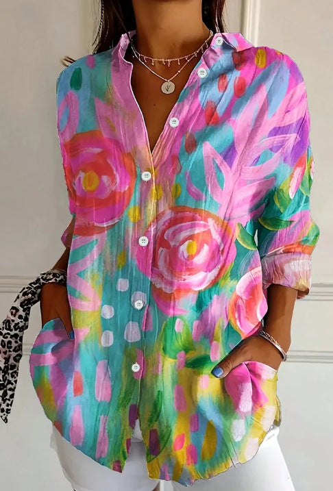 Trendy Long-sleeve Printed Pattern Printed 3D Shirt