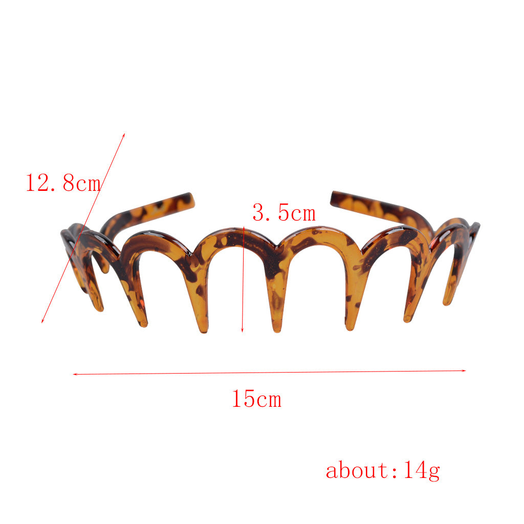 Drop-resistant Beef Tendon Toothed U-shaped Headband