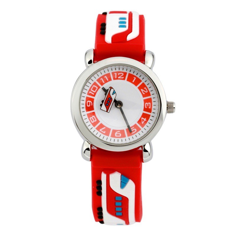 Anime Cartoon Cute Red Motor Car Student Quartz Watch