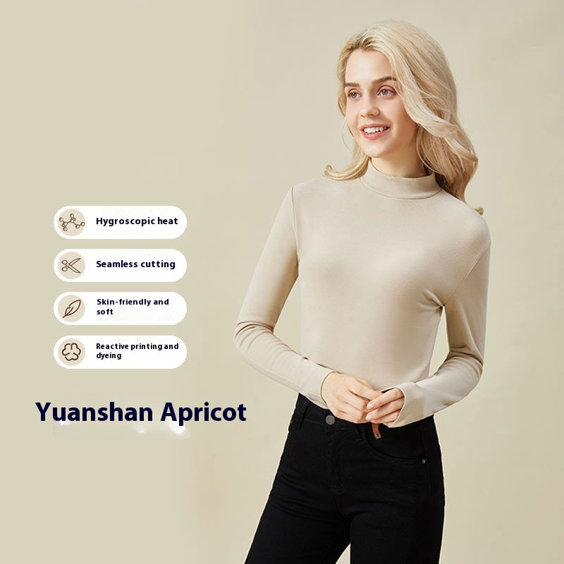 Hyaluronic Acid Half Collar Top Heating Inner Long-sleeved Shirt