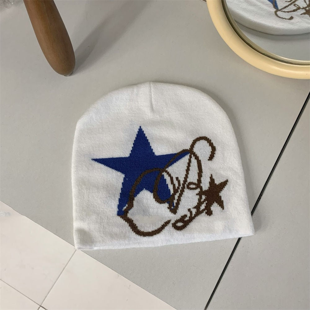 Jacquard Knitted Thin Woolen Cap