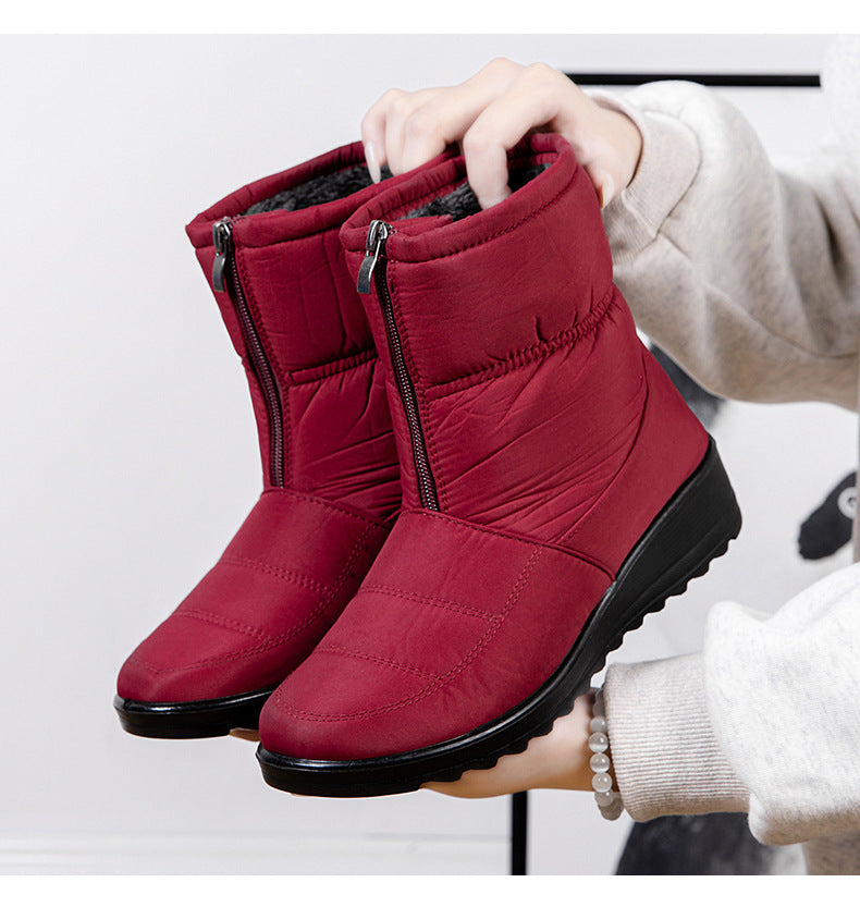 Women's Lazy Slip-On Waterproof Warm Snow Boots