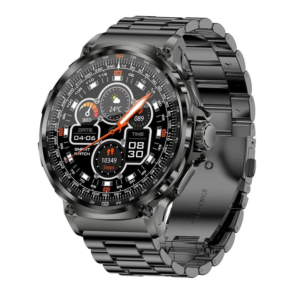 1.85 Inch HD Display Smart Watch for Men Make Answer Call 710Mah Battery Heart Rate Blood Pressure Business Style Smartwatch