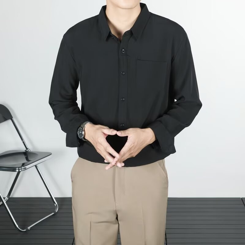 Korean-style Loose High-end Drape Long-sleeved Shirt