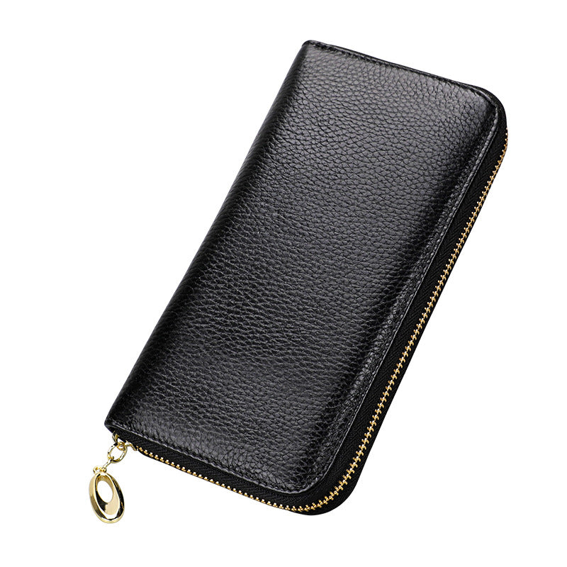 New Ladies Leather Multifunctional Large Capacity Long Zipper Wallet