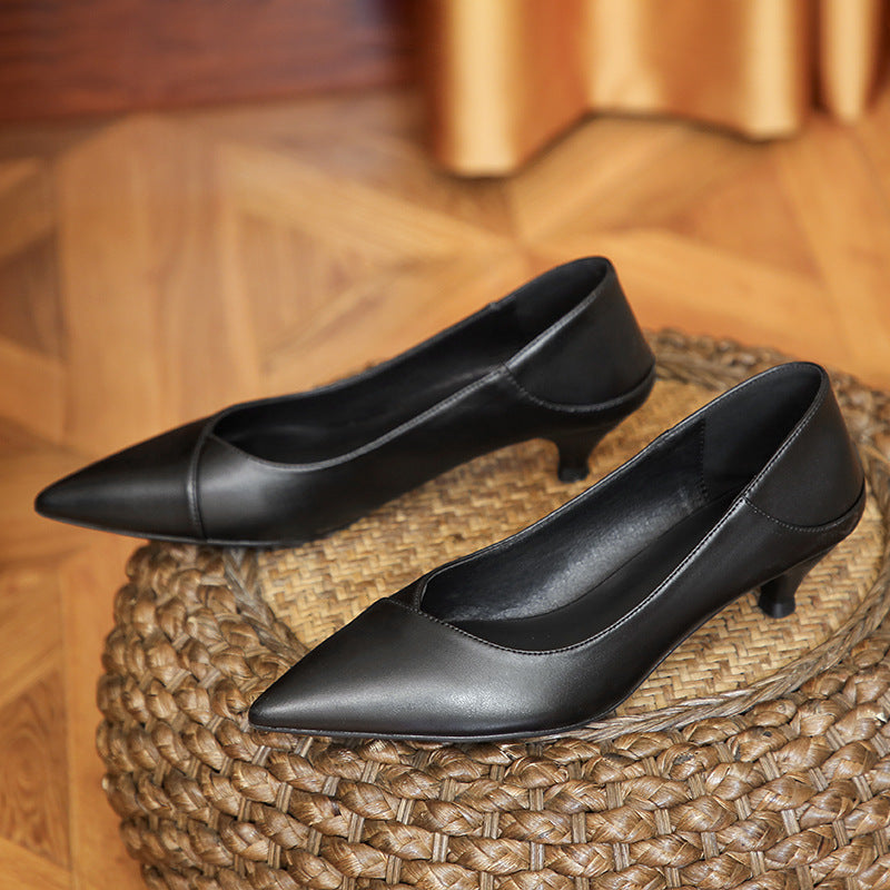 Women's Fashion Personality Leather High Heels