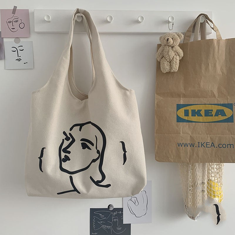 Shoulder Bag Schoolbag Large Capacity Canvas
