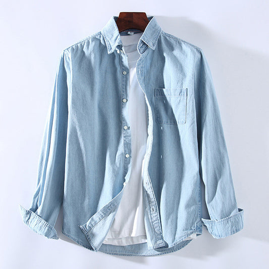 Retro Casual Long Sleeved Shirt With Loose Fit
