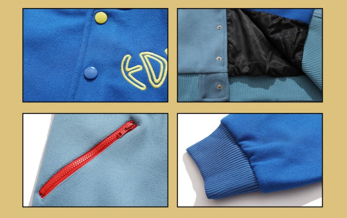 Sports autumn and winter stitching contrast coat jacket