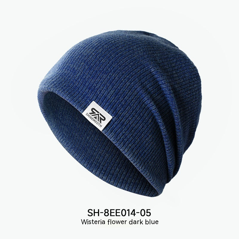 Pure Color Japanese Pile Heap Cap Female Korean Autumn And Winter Students Warm-keeping Knitted Earflaps Cap