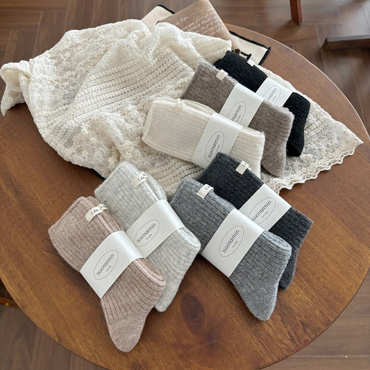 Warm Japanese-style Wool Socks For Women