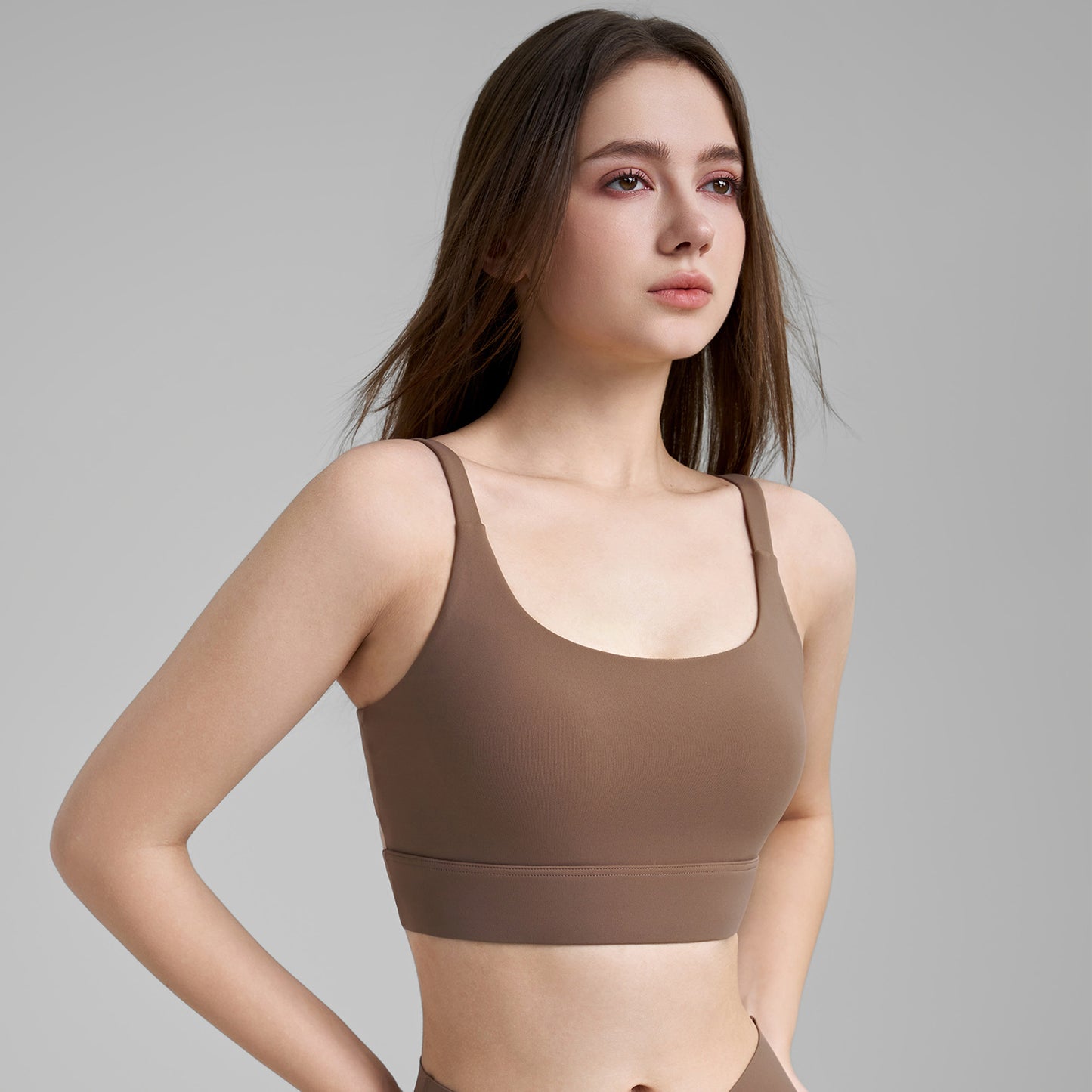 New Fixed Cup Fitness Bra Double Strap Yoga Vest