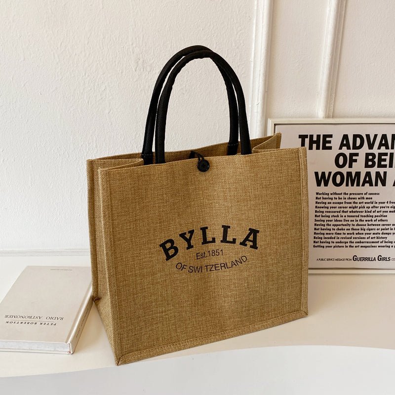 Canvas Bag Female Capacity Linen Handbag