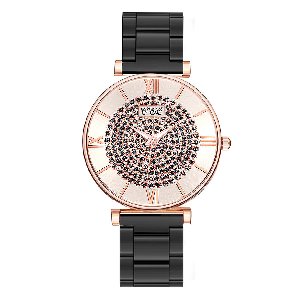 Net red new alloy steel belt ladies watch