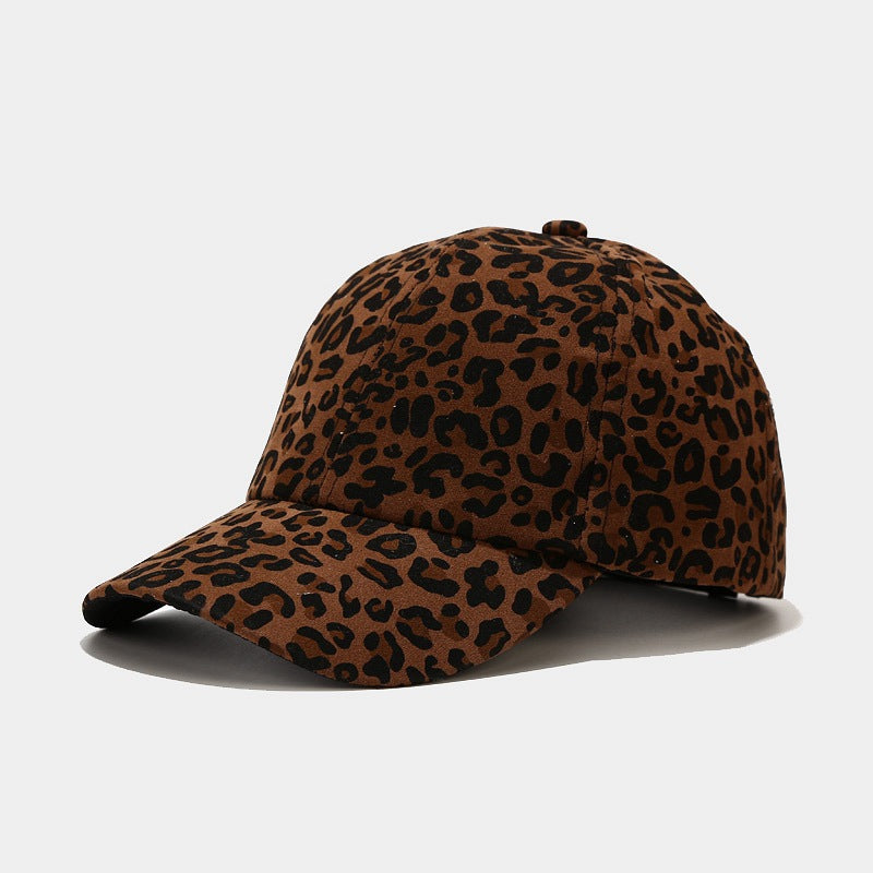 European And American Literary Vintage Leopard Print Baseball Cap