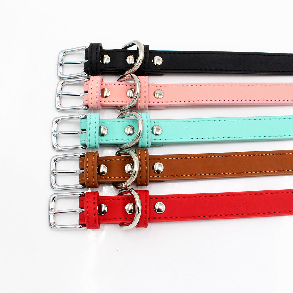 Comfortable Skin Feeling Leather Pet Collar