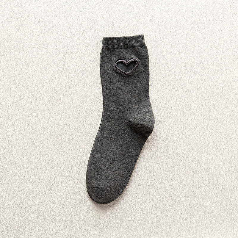 College style trend love hollowed out fashion socks