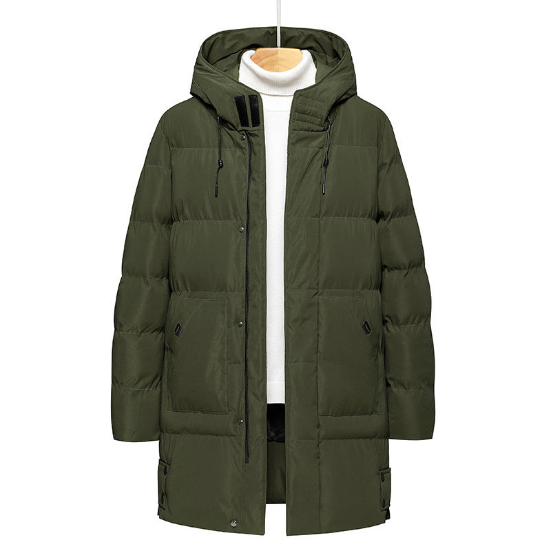 Middle-aged New Mid-length Cotton-padded Jacket For Men