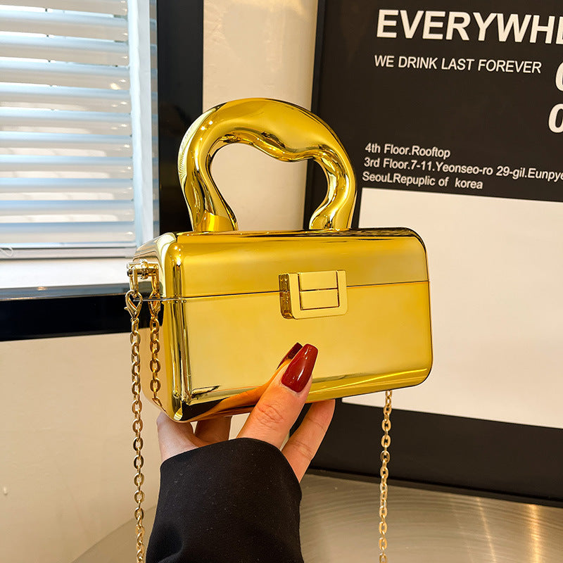 Akryl Crossbody-taske til kvinder med skinnende overflade