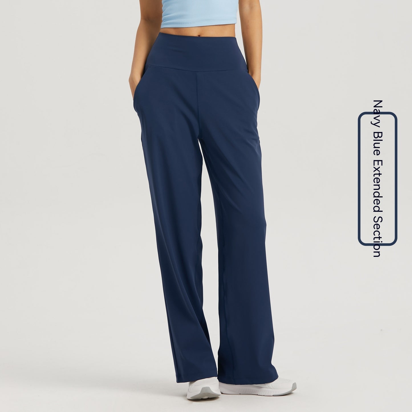 High Waist Hip Lift Yoga Wide-leg Pants Draping Slim Straight Breathable Sweat Absorbing Casual Sports Pants