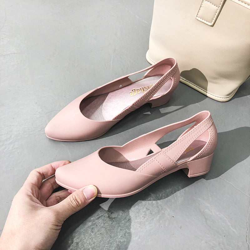 Women's Korean-style Mid-heel Platform Beach Versatile Sandals