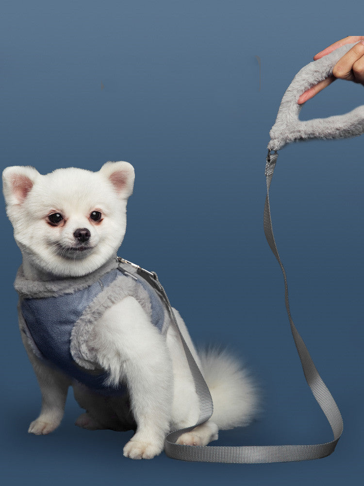 Cute rabbit fleece adjustable dog leash for small and medium-sized dogs