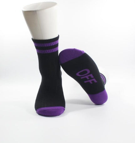 Cotton socks striped style sports tube socks