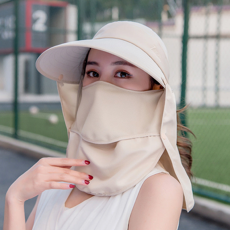 Full sunscreen folding sun hat