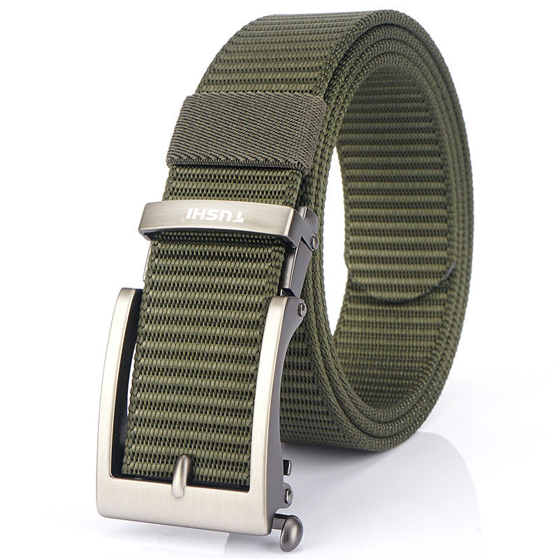 Men's Casual Fashion Automatic Buckle Canvas Belt