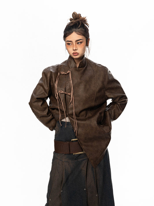 Men's And Women's American-style Niche PU Leather Jacket