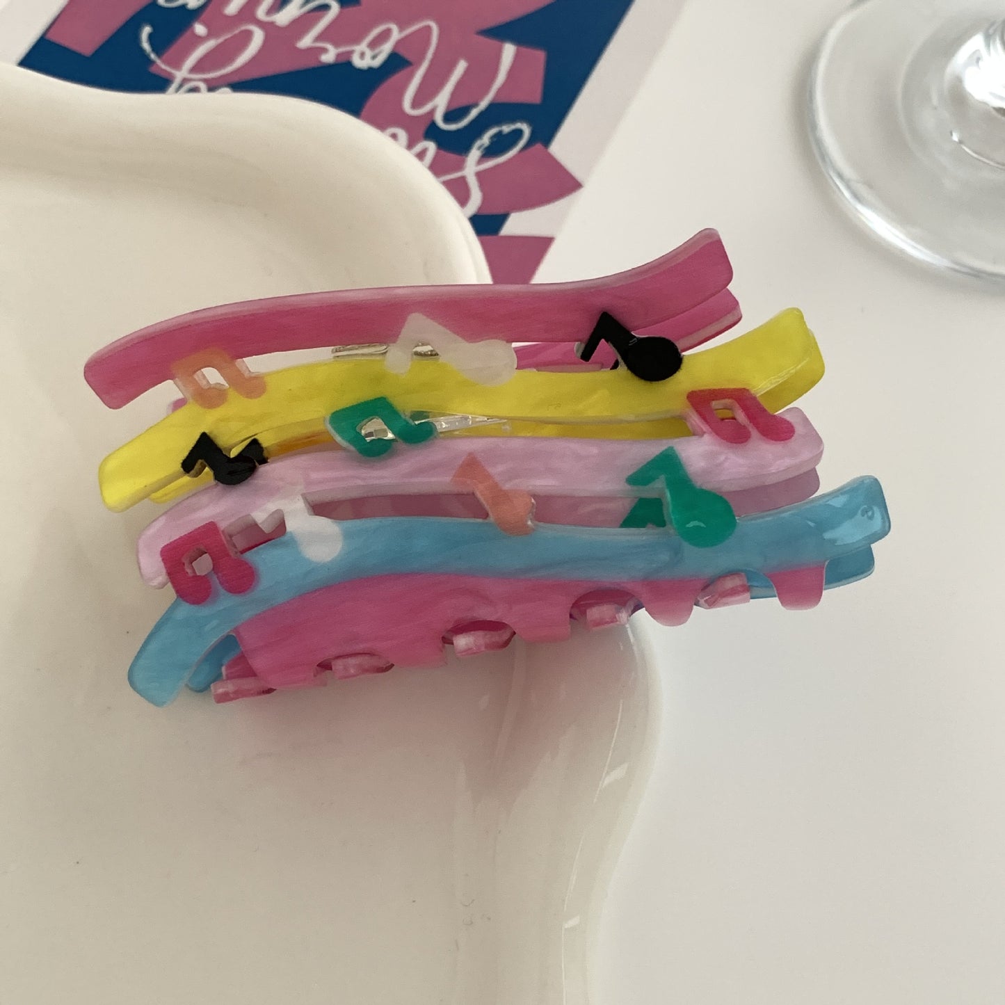 Candy Color Wave Mixed Color Notes Grip