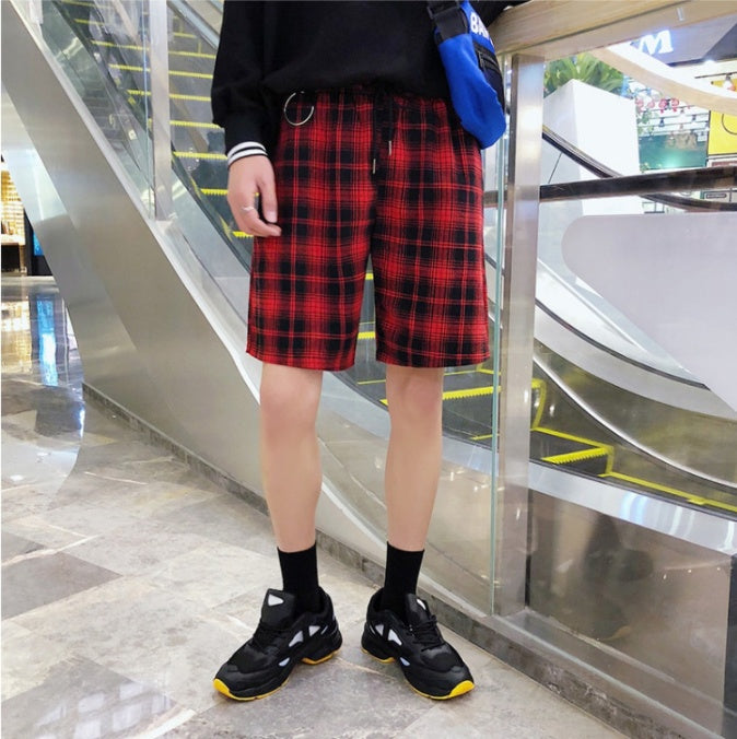 Summer New Loose Wild Retro Plaid Shorts