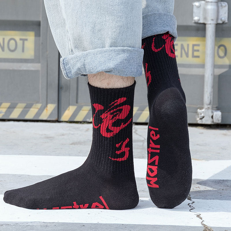 Preppy-style Womens High-top Athletic Odor-resistant Socks