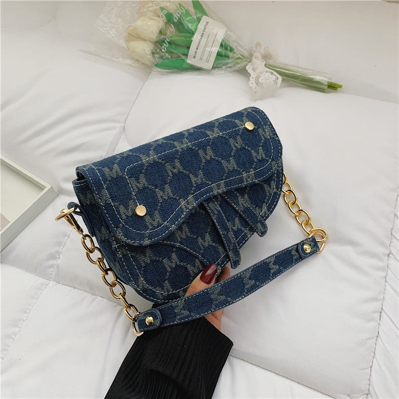 Casual Women's Single Shoulder Simple Saddle Bag