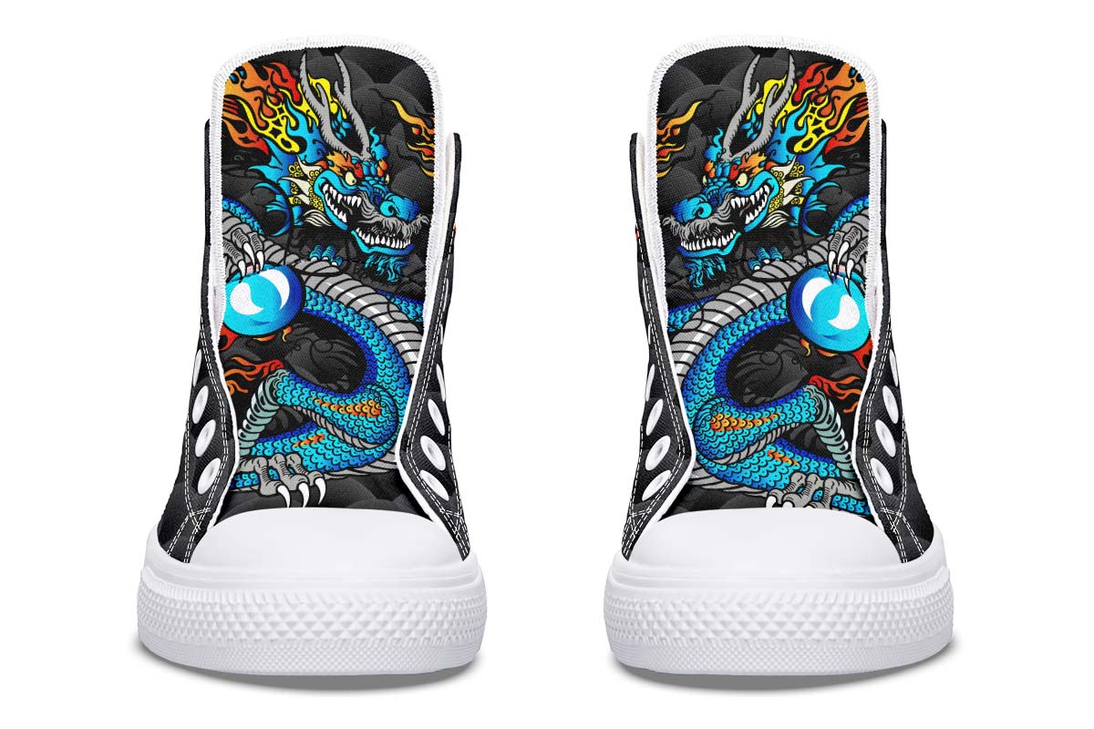 Men's And Women's Fashion Color Printing High-top Canvas Shoes