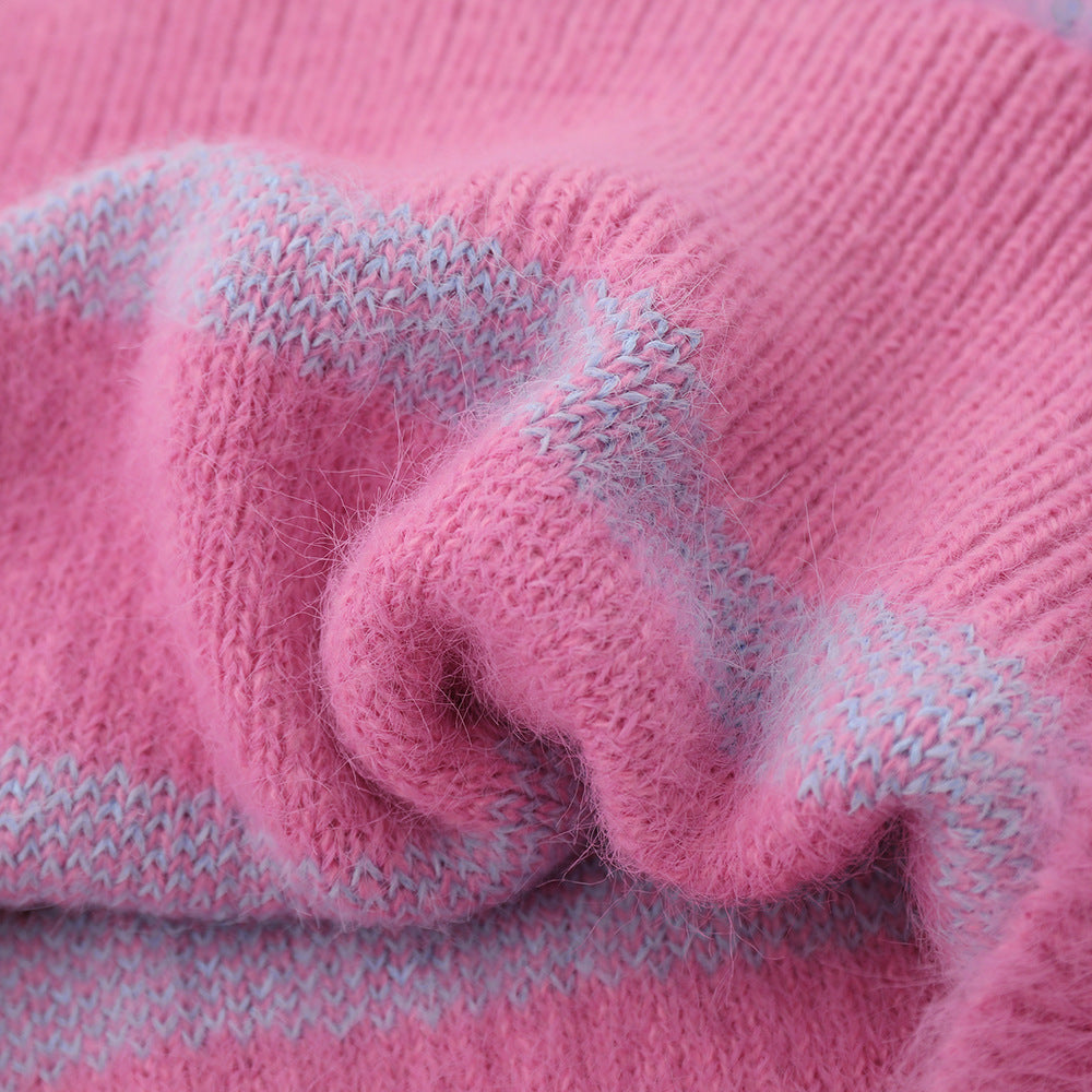 Round-neck With Fleece Lining Sweater Men