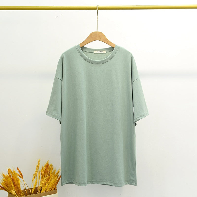 Modal Thin Ladies Loose Solid Color Casual Top