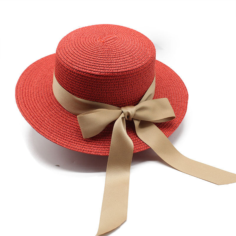 Summer Flat Brim Straw Hat Female Japanese And Korean