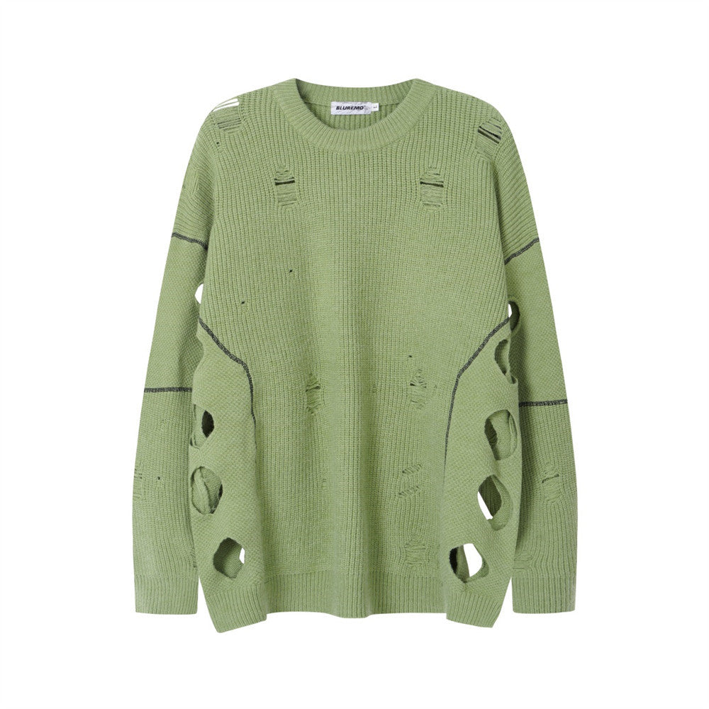 Spring And Autumn Loose-fitting Casual Round-neck Knitted Sweater