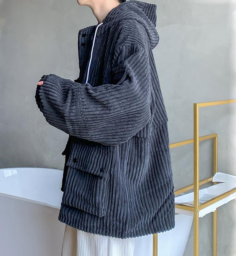 Hong Kong Style Oversized Loose Coat Men's Jacket