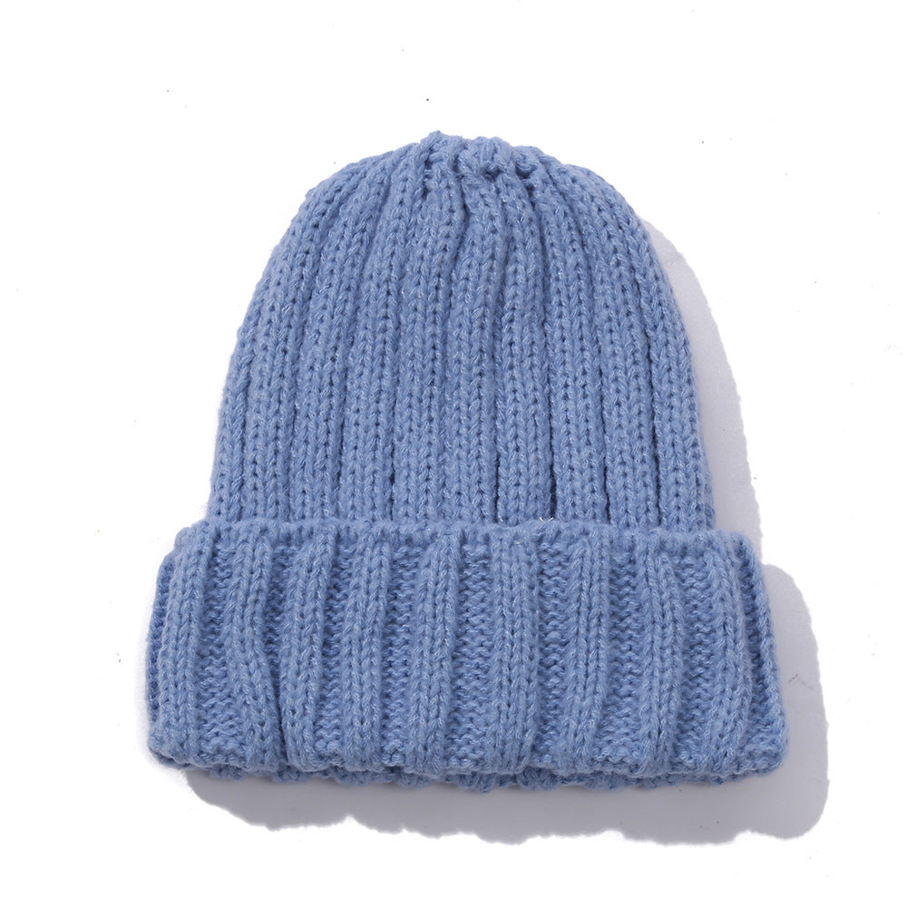 Men's And Women's Fashion Solid Color Wool Knitted Hat