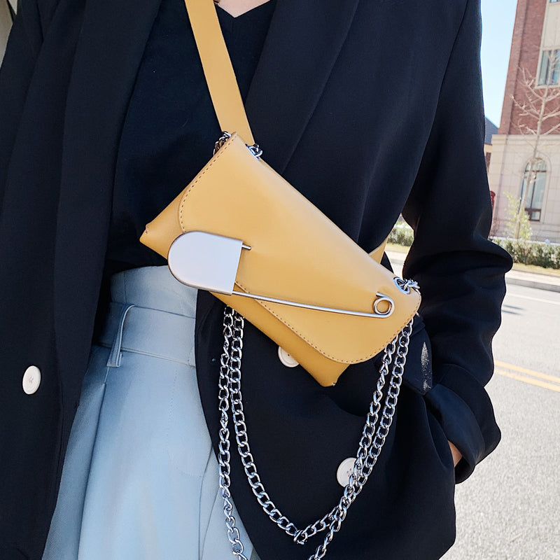 Chain crossbody bag shoulder chest bag waist bag