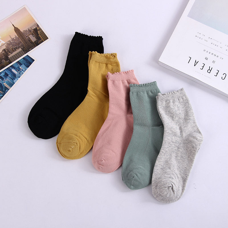 Autumn New Cotton, Cotton, Cotton Socks, Pure Color Socks, Comfortable And Hot Selling Socks And Socks Wholesale