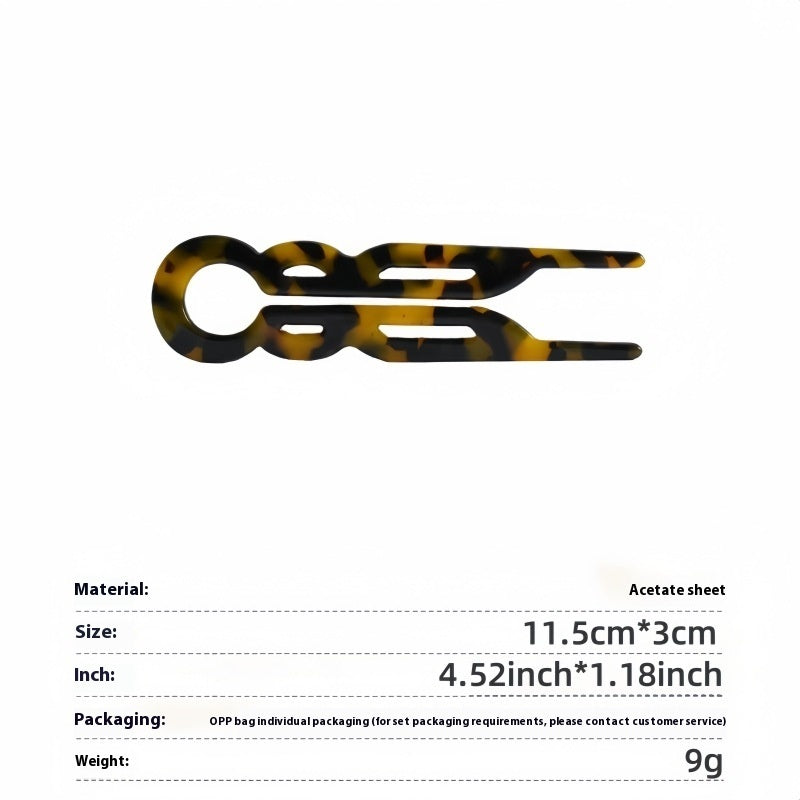 Acetate Hairpin U-shaped French Style
