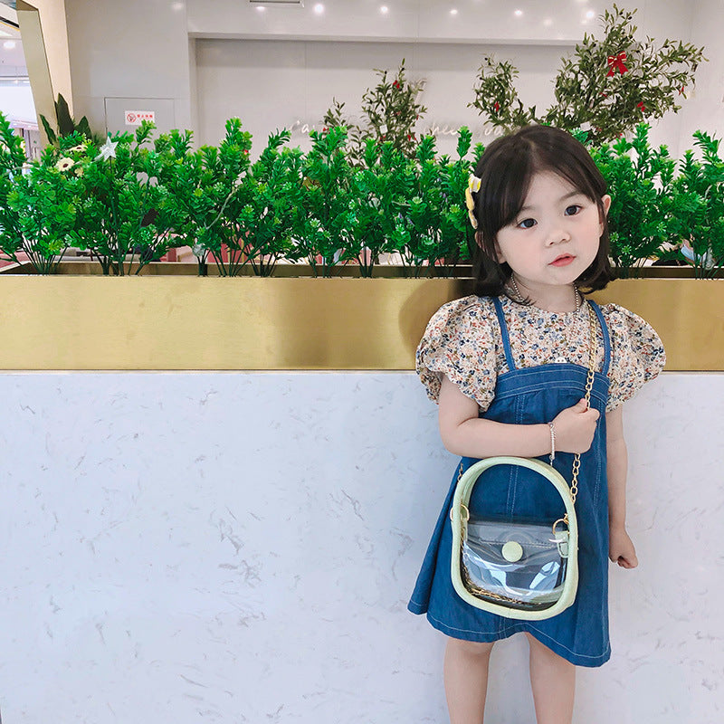 Creative Children's Personality Fashion Transparent Western Style One-shoulder Handbag